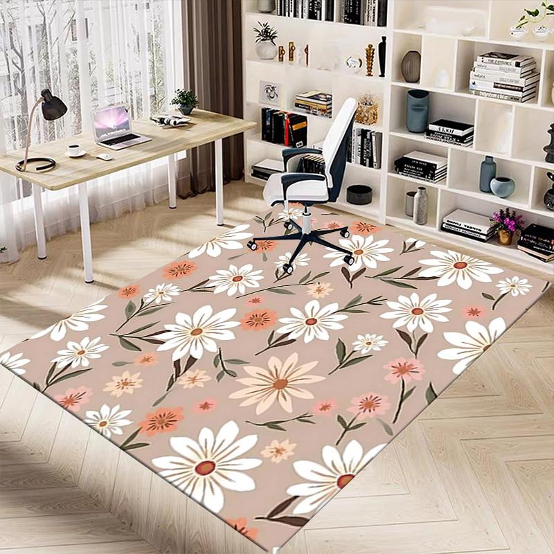 1PC Floral Pattern Non-Slip Floor carpet, suitable for Office, bedroomand playrooms. It can also be used as a sofa footrest cover-T42