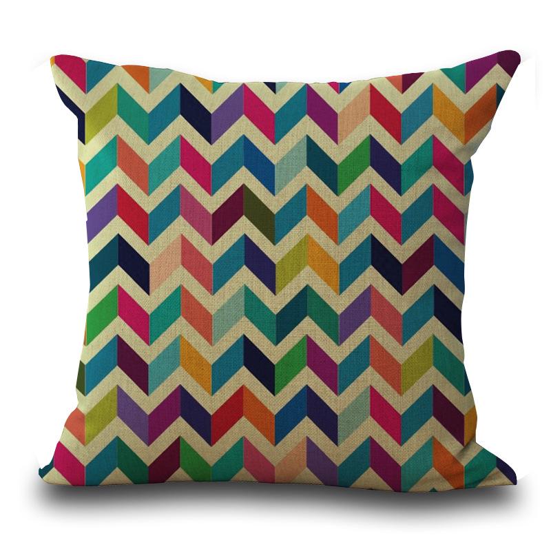 

Красочная Геометрическая Абстрактная Наволочка с Принтом, Наволочка для Подушки-Поясничной Подушки для Автомобиля, Домашняя Декоративная Наволочка для Подушки, для Дивана 45 * 45 peach skin velvet