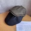 Color Solid Fashion Retro Leather Cap Women Autumn Spring Protection Sunlight