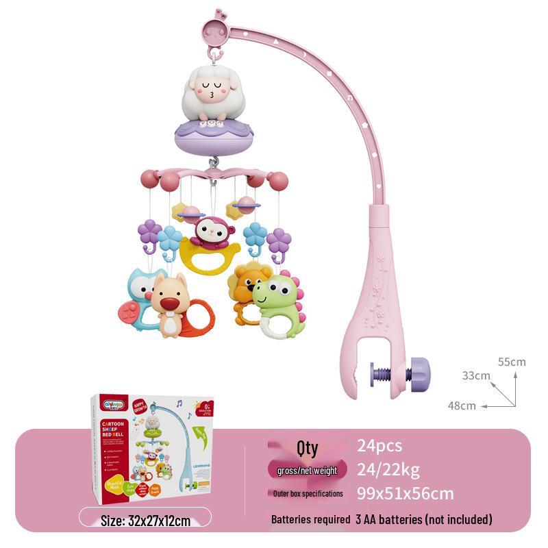 Multifunctional Rotating Music Crib Mobile – Soothing Toy for Newborns