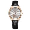 High-End Calendar Watch Light Luxury Diamond-Encrusted High-Value Hollow Women'S Watch Big Red Leather Quartz Watch
