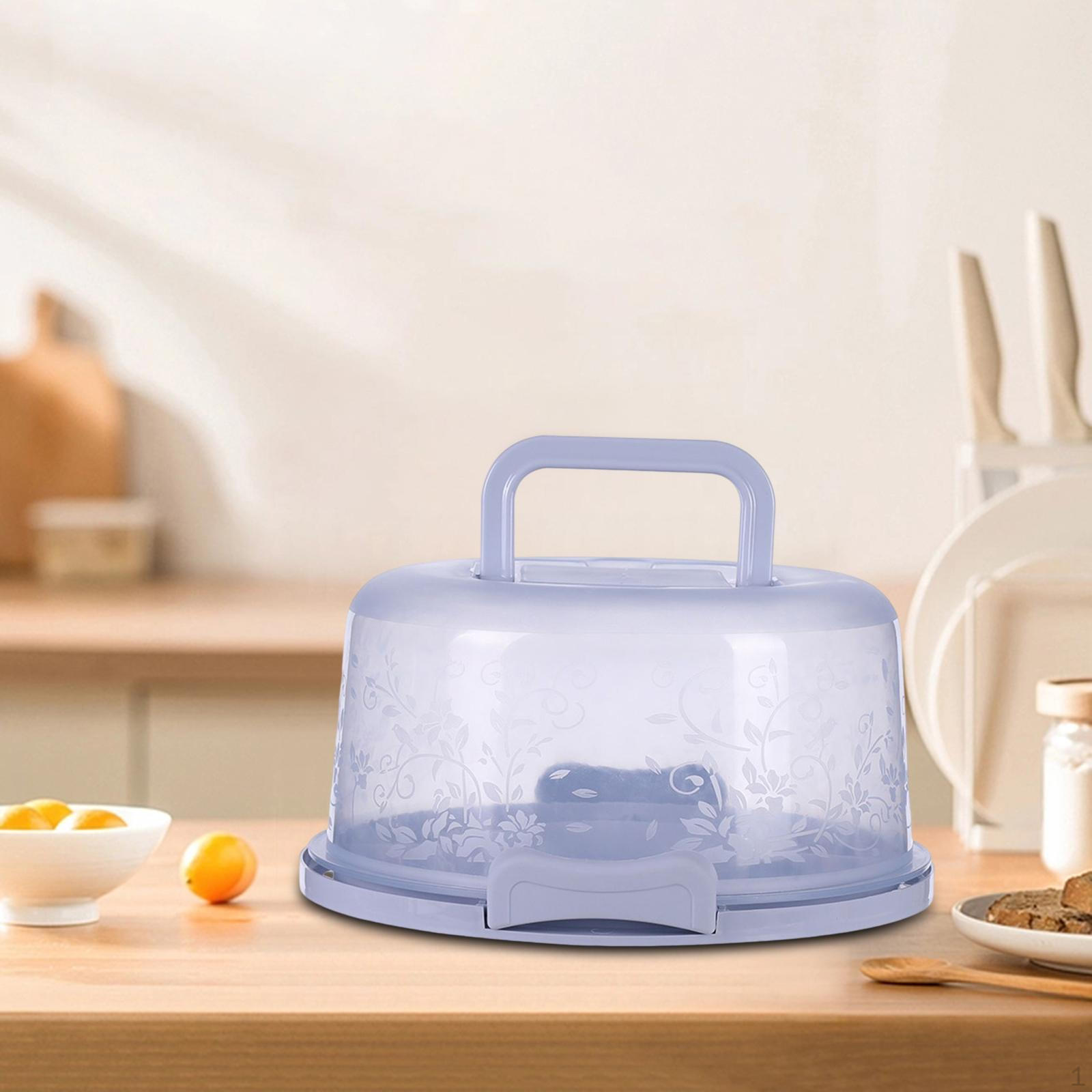 

Контейнер-переноска для торта с ручкой Многоцелевые Аксессуары Основа Портативный Хранитель Хранение синий