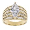 Women's Gorgeous Multilayer Sparkling Synthetic Zirconia Engagement Ring Fashion Temperament Banquet Wedding Jewelry Accessories