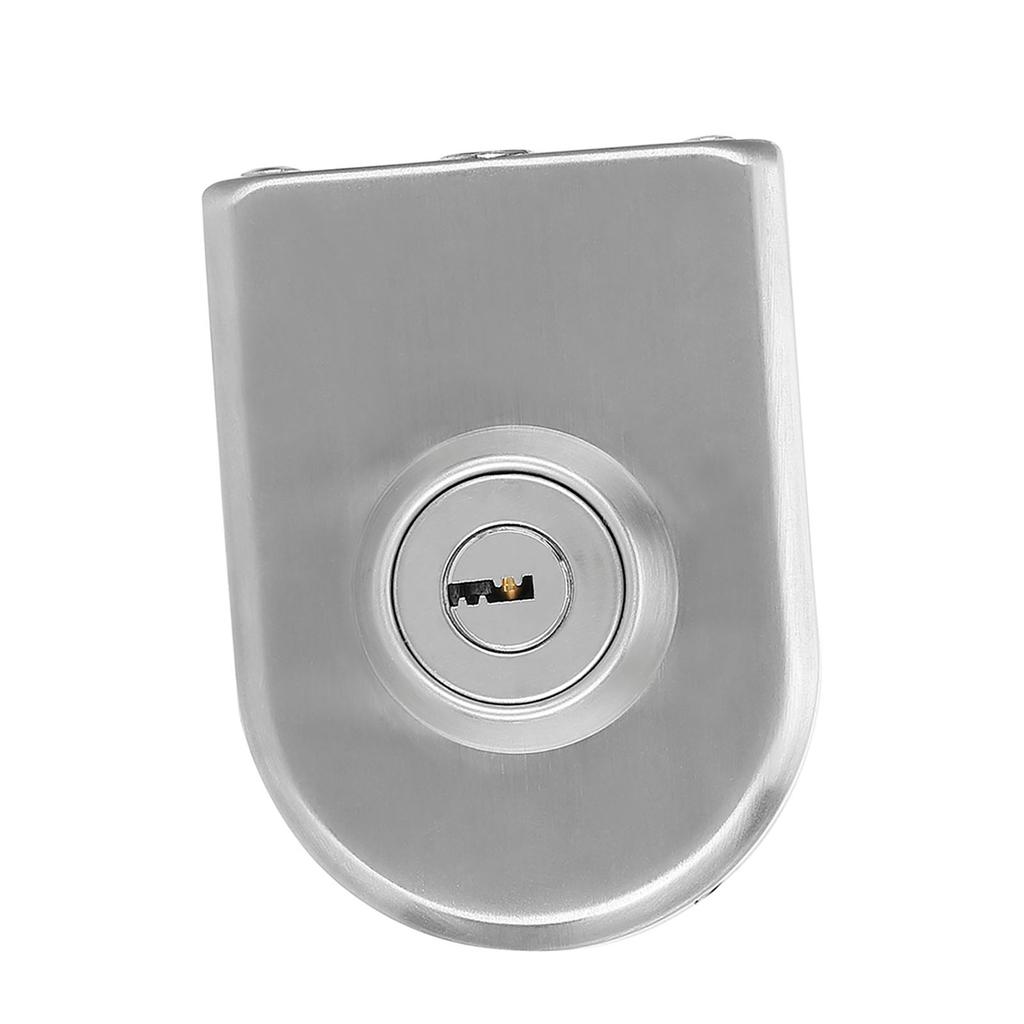 Stainless Iron Single Glass Door Lock Latch Semi‑Circular Home Office Security Accessory