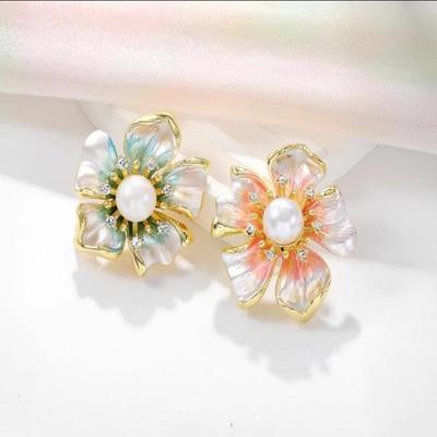 Fashion Exquisite Peony Flower Pearl Brooches For Women Clothing Coat Jewelry Accessries Gift