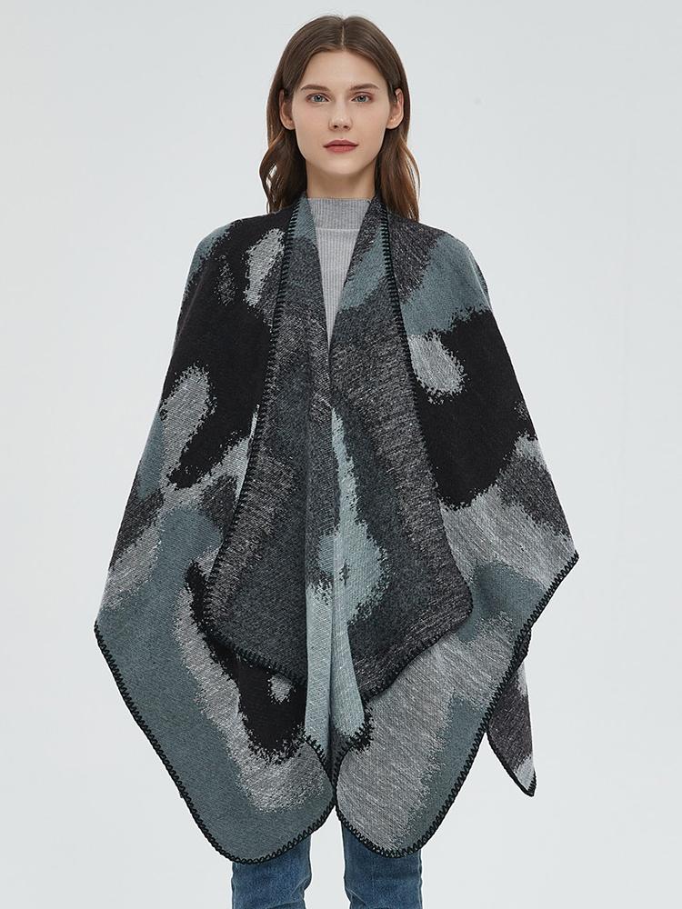 Women Scarf Layers Poncho Elegant Lady Print Wrap Shawl Casual Scarve Capa Para Mujer Pashmina Party Prom Cloak Winter New