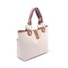 Used CELINE Macadam Handbag Canvas Leather Beige Brown Used Women