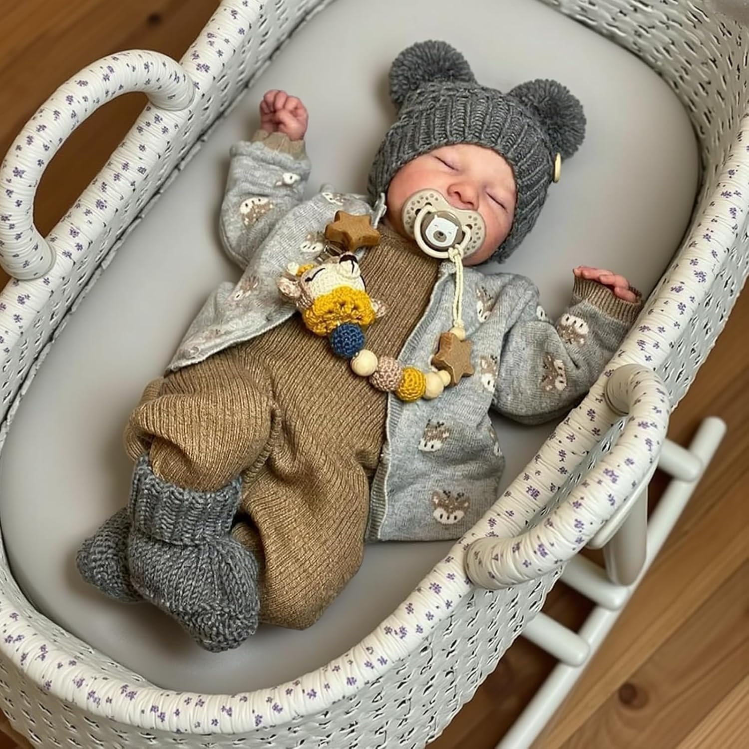 BABESIDE Realistic Reborn Baby Dolls Boy Noah, 20 Inches Soft Full Vinyl Body Realistic Baby Dolls, Real Life Baby Doll with Toy Accessories Gift Set