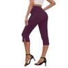 Women's Fashion Casual Color Leggings with Side Split Hem