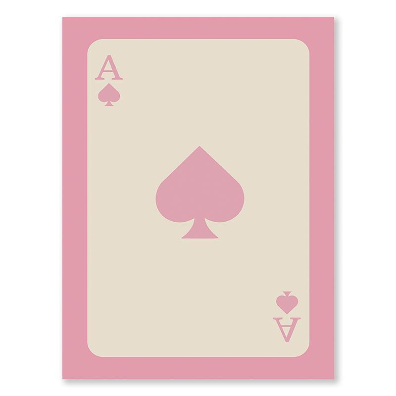 Multi Colour Fashion Retro Wall Art Ace of Spades Love Canvas Painting Pink Orange Yellow Black Green Blue Purple Bedroom Poster