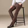 Pantaloni a coste autunnali da uomo in cotone spessi slim dritti elastici pantaloni casual da lavoro moda kaki abbigliamento maschile