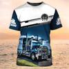 Trucker T-Shirts Trucking 3D Print Men's O-Neck Short Sleeve Street Truck Harajuku Clothing