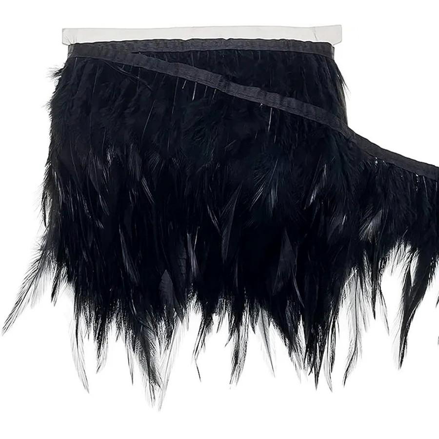 10Meters Natural  Feathers Trim Ribbon Sewing Clothes Handwork Feathers Party Wedding Plumas Crafts DIY Decoration 10-15cm