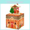Christmas Gingerbread Decor Man House Pattern Gift Box With Paper Material