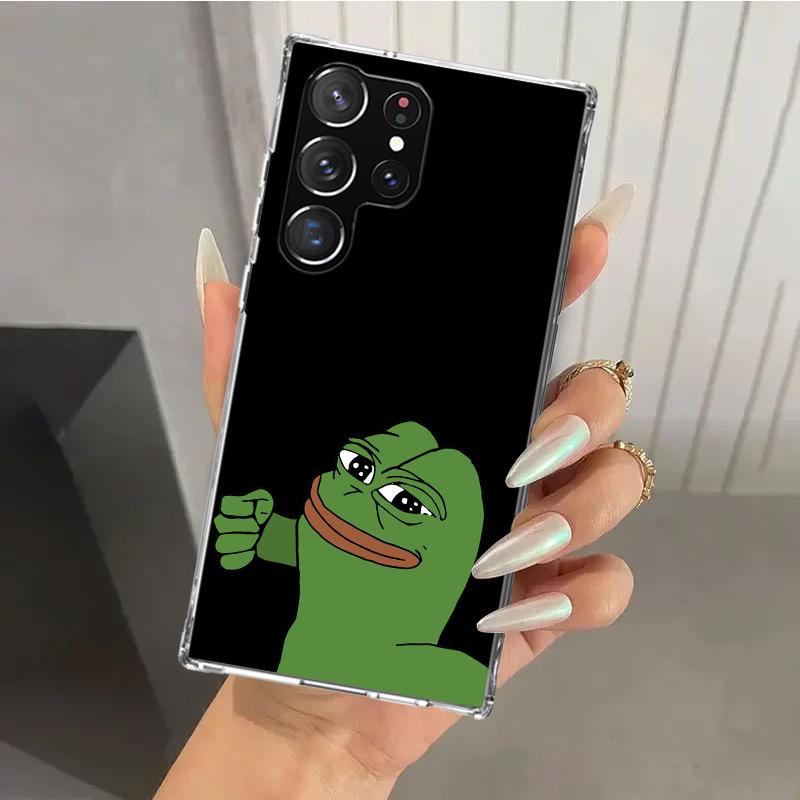 

Милые лягушки Вечеринка Грустный P-Pepe Чехол для телефона Samsung Galaxy S25 S24 S23 Ultra S22 S21 Plus S20 FE S10 + S10E S25U Мягкий чехол с принтом Samsung S25