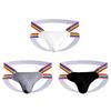 Rainbow Men's Double Thong: Seductive Erotic Pouch & Buttocks Revealing T-Pants OR505