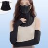 Ruffle Trim Face Cover for Women Sun Protections Half Face Mask with Neck Shielding for Outdoor Cycling Hiking Commuting