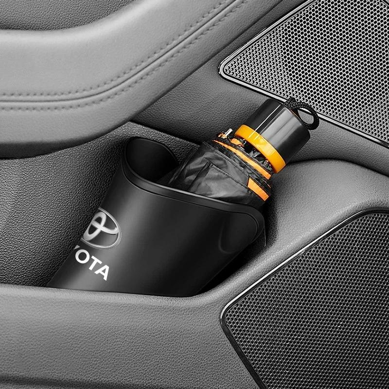 1Pcs Car Storage Box Umbrella Garbage Organizer Bucket For TRD Toyota Crown Reiz Corolla Prada Alphard Yaris Camry GT86