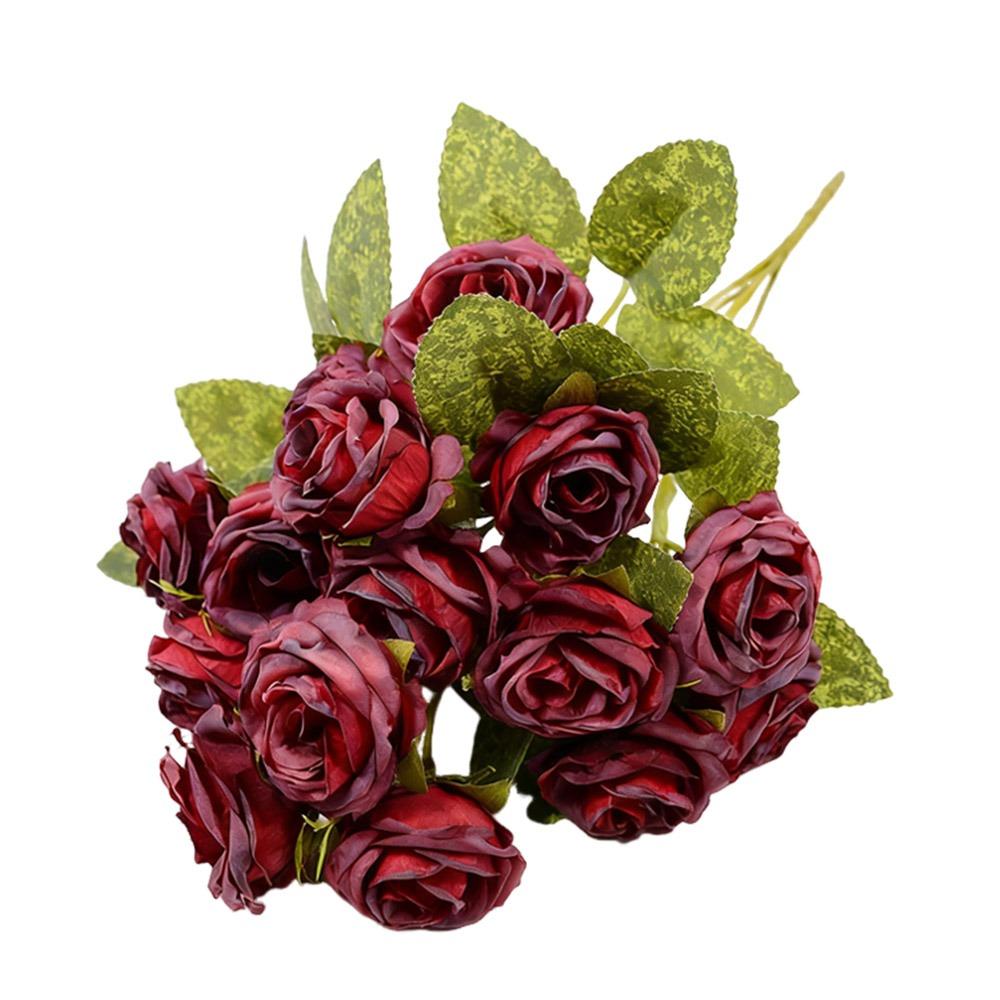 

Multicolor Simulation Flower Rose Silk Petals Faux Flower Decorative Flower Party Supplies