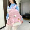 Four-Piece Backpack Set Student Schoolbag Stitching Contrast Color Campus Backpack Large Capacity Backpack for Primary and Secondary School Students