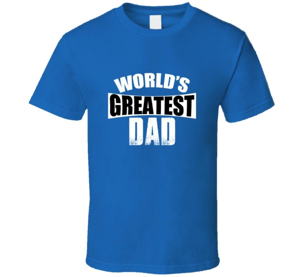 World s Greatest Dad T-Shirt Great Fathers Day Gift Novelty Mens Cool New TShirt XXL