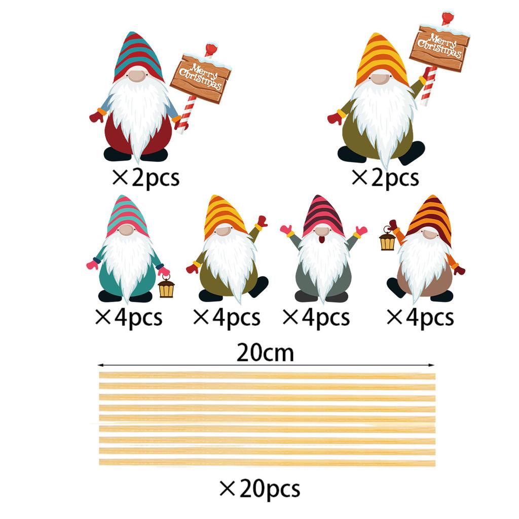 Vase Christmas Placard Decor With Santa Claus Design For Holiday Party Festive