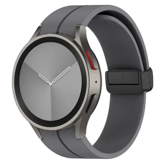 Original Silicone Band for Samsung Galaxy Watch 6 5 4 Classic Strap 47mm 43mm 44mm 40mm Magnetic Buckle Galaxy Watch 5 Pro 45mm