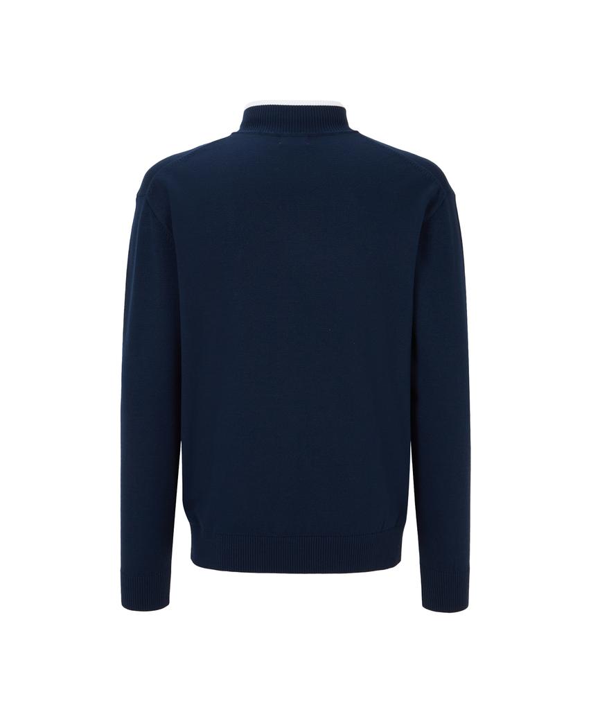 Antomas Atms Logo Knit Half Zip Men'S - Navy