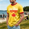 Top casual moda da uomo con stampa Lago ONTARIO, girocollo, elasticizzato, manica corta (, TRUE NORTH GRANDE, EST. 1615)