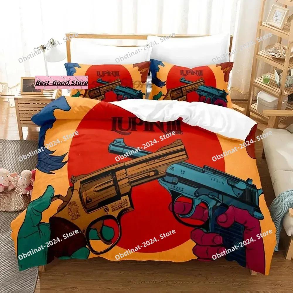 Lupin the 3rd Beding Set Single Twin Ful Quen King-Sized Dimensionsd Dimensions Bed Linen Set Aldult Kid Bedrom Duvetcover Sets 3D Print Anime