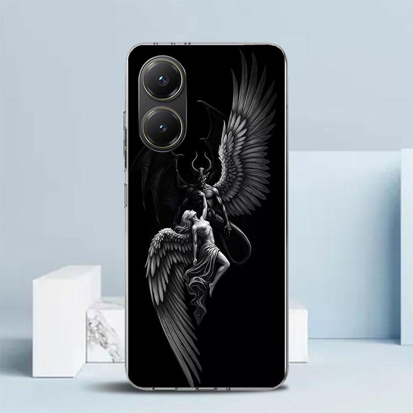 Angel Wings Devil Bad Soft Cover for Xiaomi Poco F7 Ultra X7 X6 X5 Pro M7 Phone Case Redmi 15 15C 13 13C 12 12C 10 10C Print She