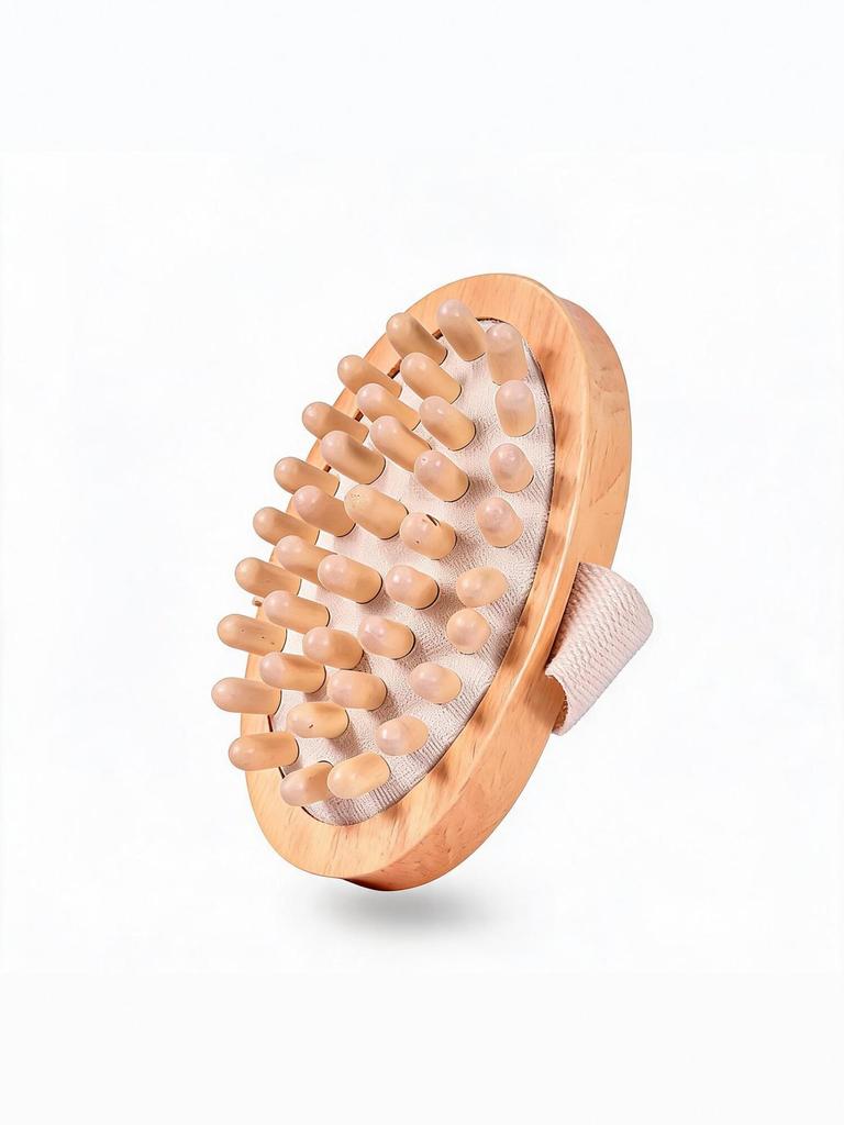 Solid Wood Meridian Massage Comb & Acupoint Bullet Massager for Head and Body