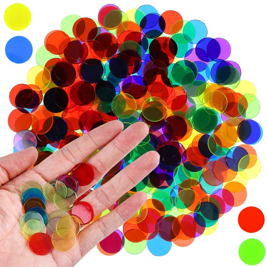50/100pcs 1.9cm Colorful Counting Chips Student Math Calculation Manipulatives School Math Teaching Aids Classroom Supplies