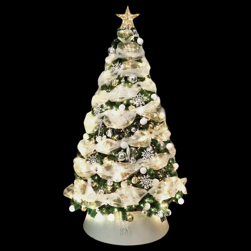 Papa Hase 2,4m Weihnachtsbaum-Dekorations-Set mit Lichtern und Baumrock