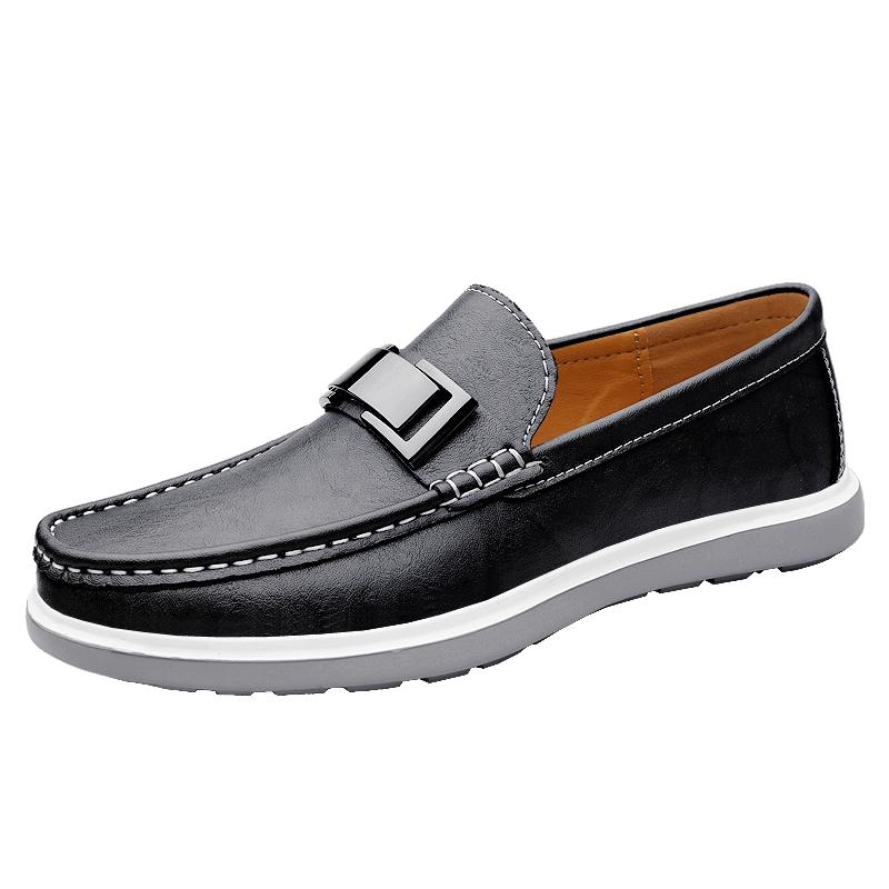Handmade Leisure Walk Loafers Mens Genuine Leather Casual Shoes Fashion Slip on Flats New Trendy Luxury Brand Walking Moccasins