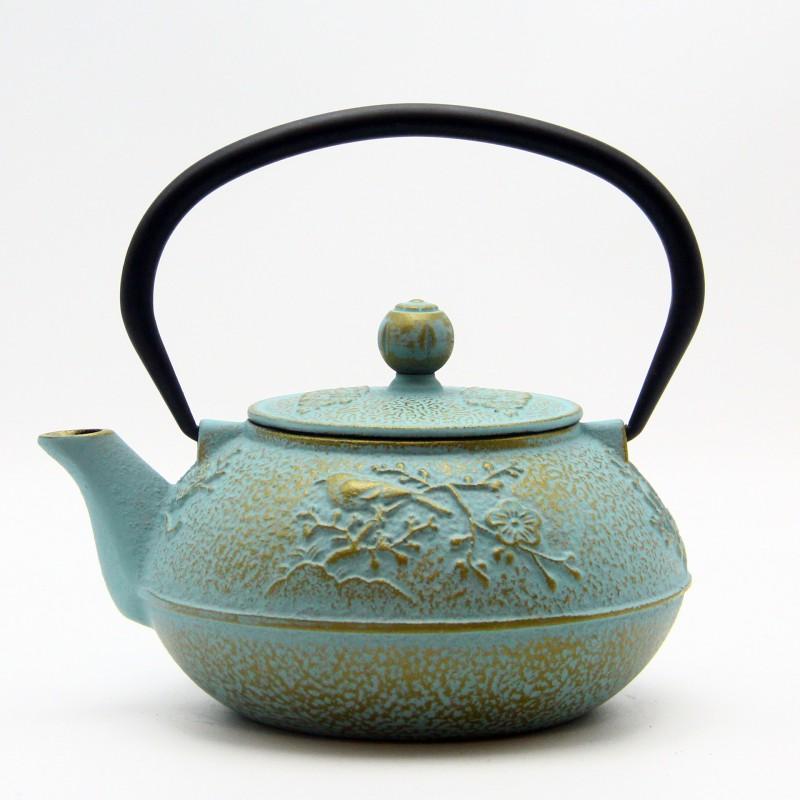 Cast Iron Teapot With Enamel Coating Vintage Style Home Kettle Tea Ceremony 600ml-1000ml Decorative Water Pot