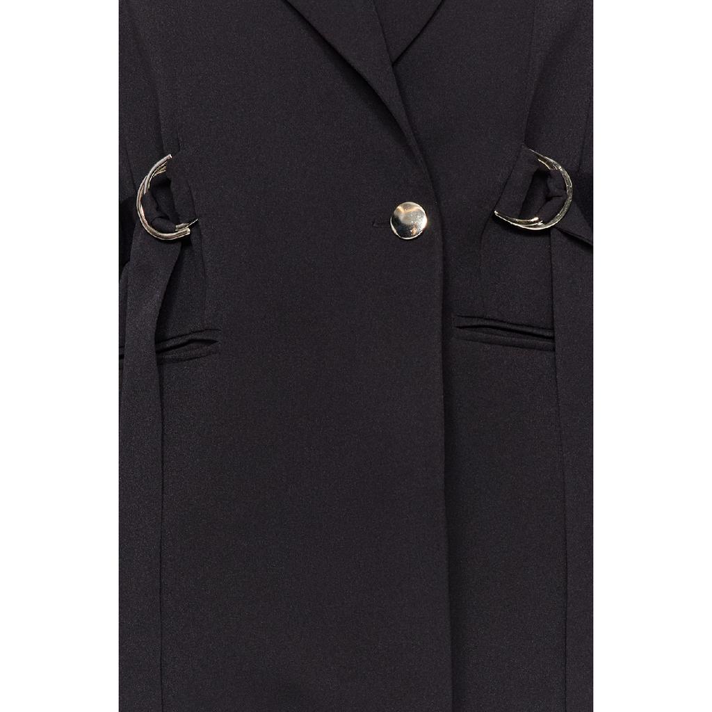 Jachetă țesătă cu detalii accesorii negre Tctaw24ck00024