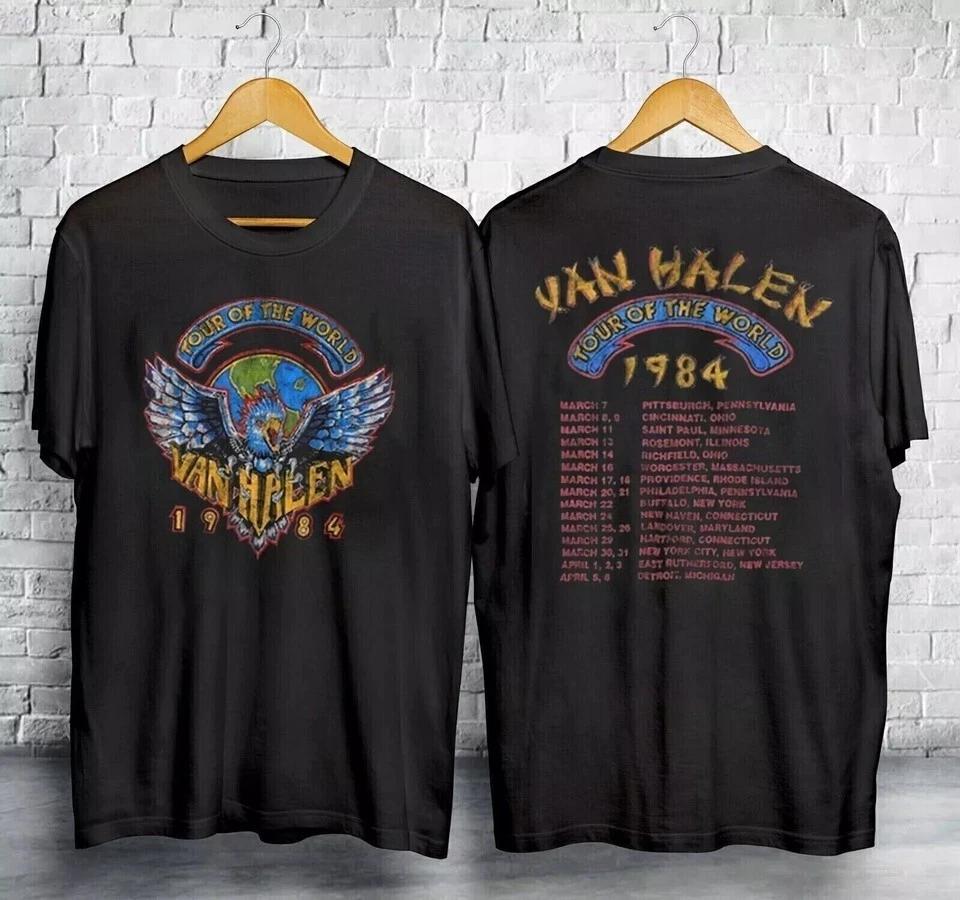 

1984 Van Halen World Tour T-shirt Size S - 5XL M