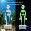 1Pcs Dancing Skeleton Aquarium Bubbler Unique 3D Printed Plastic Skull Ornament for Fish Tank Landscaping