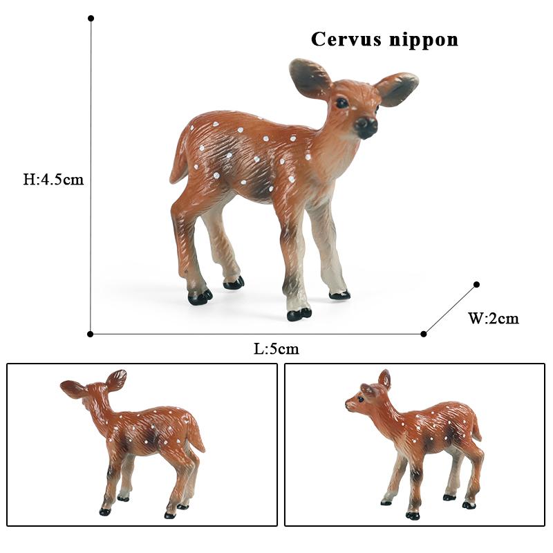 Oenux Forest Deer Animals Simulation Wild White-Tailed Elk Action Figures Moose Figurines Model Decoration Toy Kids Xmas Gift