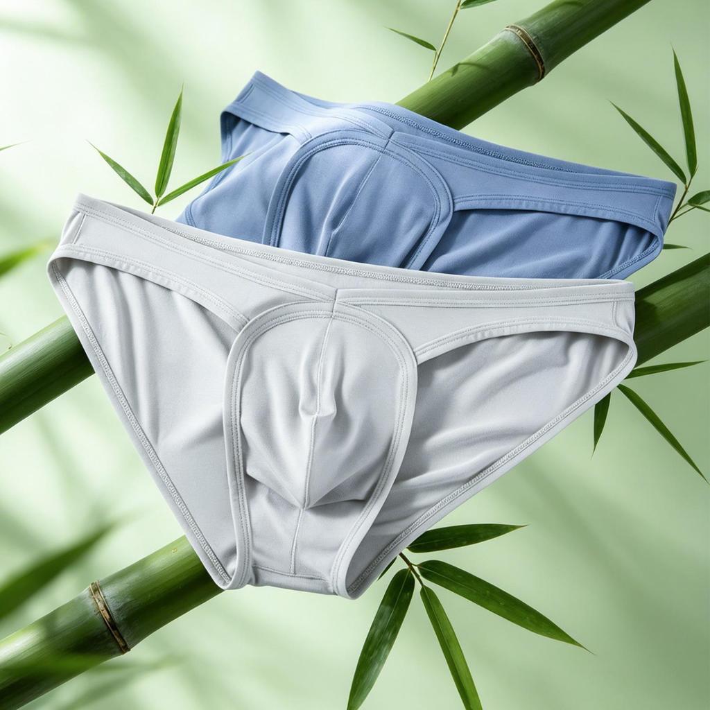 Men's Low-Rise Bamboo Triangle Underwear - Breathable, Skin-Friendly, All-Season Sportswear
