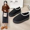 Women's Large Size Soft Sole Winter Warm Fur Snow Boots Padded Lined Ankle Boots Anti-slip Hiking Casual Sports Cotton Boots