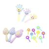 10Pcs Baby Rattle Toy Infants Hand Rattle Sensory Toy Spin Drum Shake And Rattle Toy for Newborns Early Education Sensory Development
