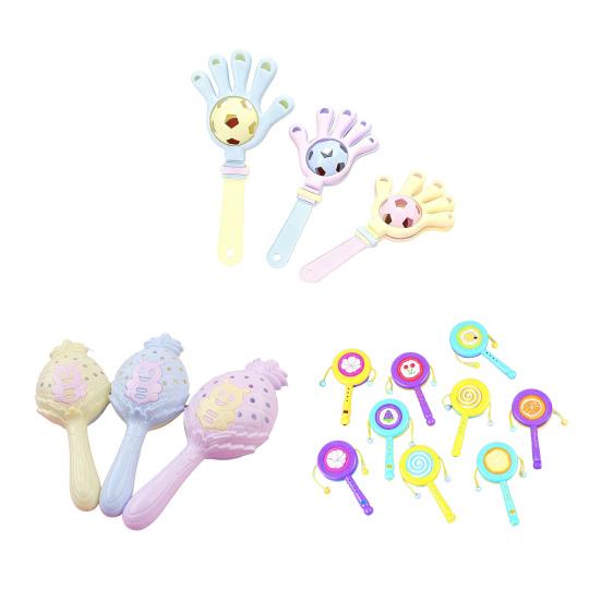 10Pcs Baby Rattle Toy Infants Hand Rattle Sensory Toy Spin Drum Shake And Rattle Toy for Newborns Early Education Sensory Development