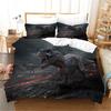 3 stk Sengesett 3d Dinosaur World Tyrannosaurus Rex Kids Barn Mikrofiber Polyester Seng Dynetrekk Sett Og 2 stk Putetrekk