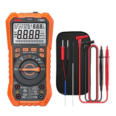 Digital Multimeter TRMS 9999 Counts Backlight Display LED Indicator Voltage Current Frequency
