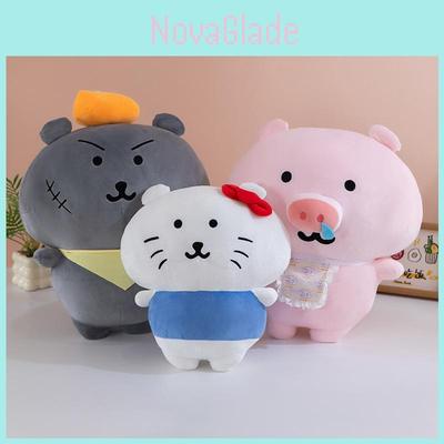 Grey Wolf Hello Kitty Pig Plush Toy Cute Cartoon Stuffed Animal For Kids And Adults