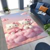 3D Cute Hello Kitty   Cartoon Rug for Bedroom Living Room Sofa Home Doormat Decor, Large Kid Play Non-slip Floor Mat Gift