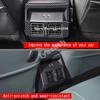 FOR TOYOTA HILUX 2026 2027 ABS Carbon Fiber Rear Air Condition Outlet AC Vent back charge an-kick Panel Frame Cover accessories