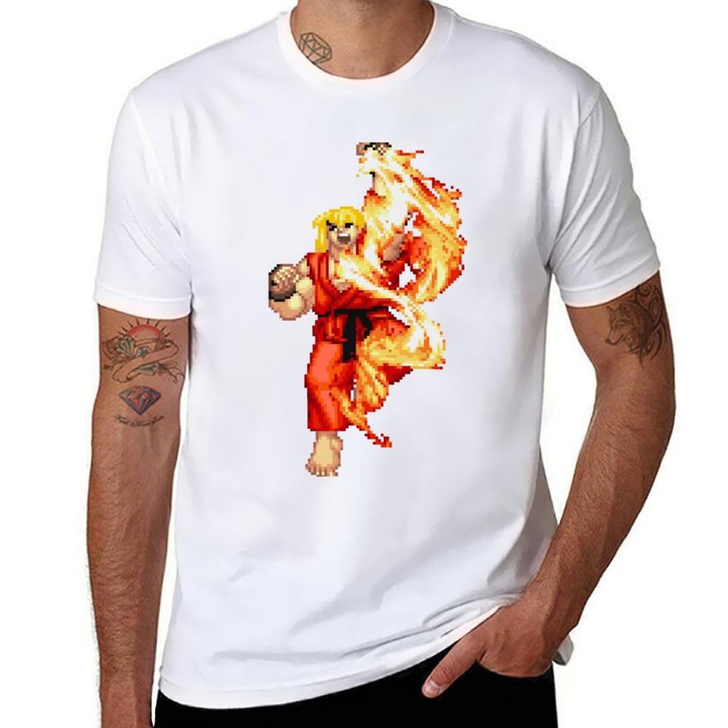 Ken Shoryuken Tshirt Basic Simple Design Short Sleeve Shirt Tshirt